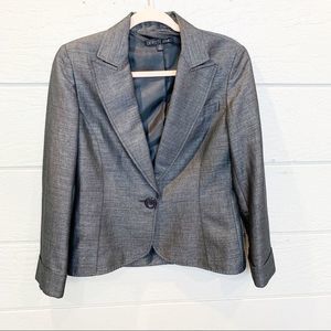 Lafayette‎ 148 Charcoal Linen Blend Suit Jacket